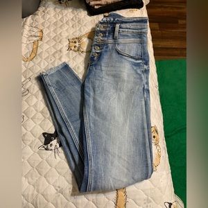 Kancan ankle ultra high rise skinny jeans button fly